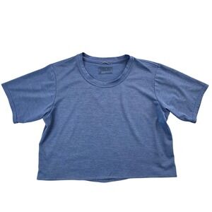 Patagonia‎ Capilene Cool Daily Cropped T Shirt Womens XS Blue UPF Sun Protection